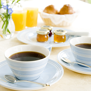 コンチネンタルスタイルの朝食の写真