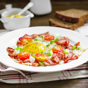 ハムエッグの写真
